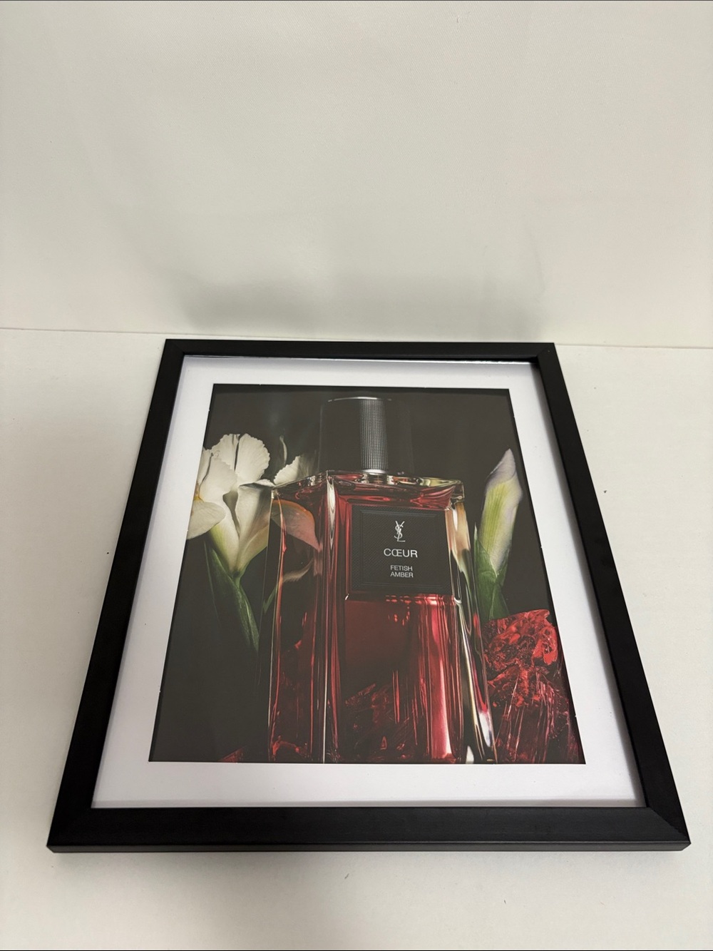 Yves Saint Laurent Cœur Red and Black Framed Art